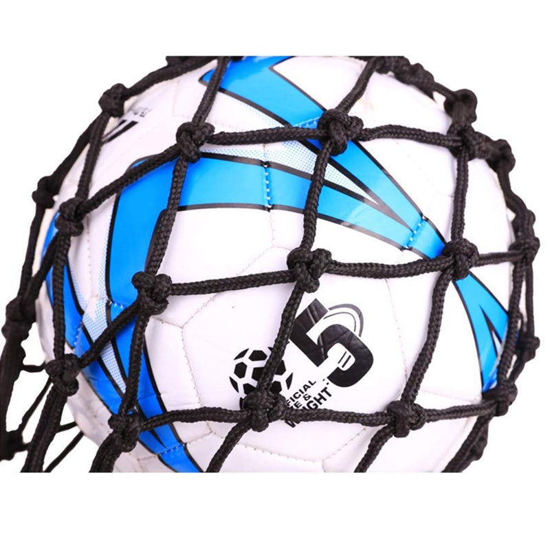 VORCOOL Sports Mesh Equipment Bag Volleyball Basketball Football Soccer Storage Net Bag Ball Carry Mesh for Single Ball (Black) - Image 2
